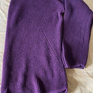 Shimmering Purple Sweater with 3/4 sleeves